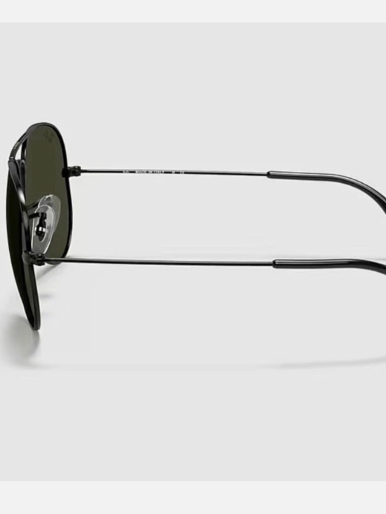 Ray-Ban Aviator Large Metal sunglasses (RB3025). Black frame/green lenses main image 8